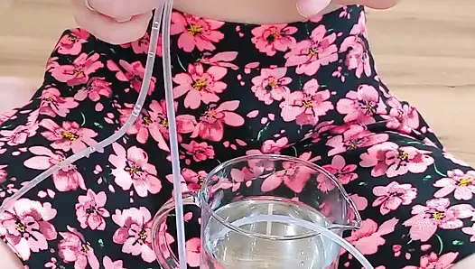 Первая клизма с моим новым автоматическим устройством для клизма.