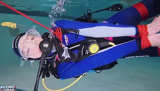 Underwater Bondage in Scuba Tied Tight & Dragged Through Water