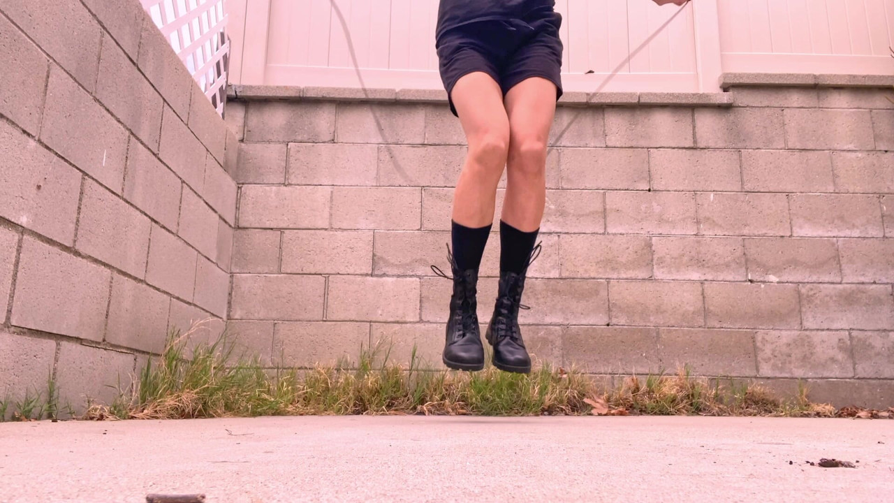Jump Rope in Combat Boots