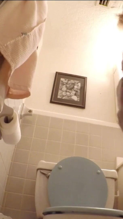 Toilet Pissing & Masturbating in Plastic Panty | Clip 1