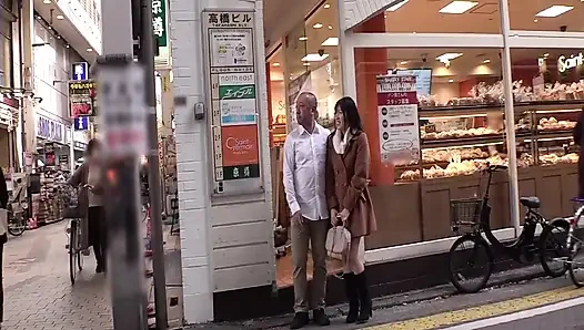 Public Plaza Kiss Addict Begs for More Keeps Kissing on the Move Then Oral and Mouth Finish