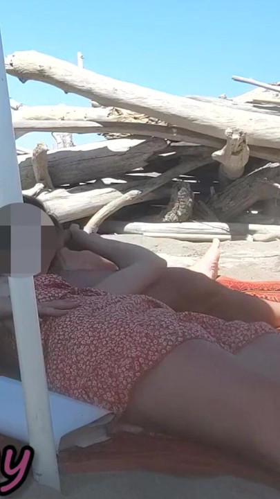 Dick Flash! Risky Sex on the Beach! Teacher Masturbates Him Till He Cums in Public! - MissCreamy | Clip 2