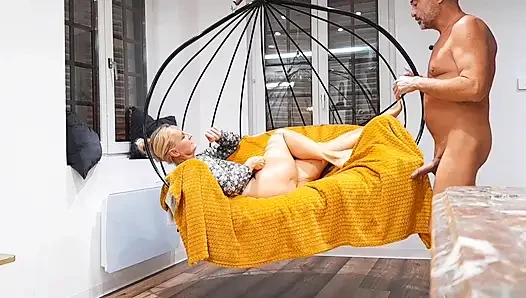 Amateur Blonde Mature Wife Clothed Sex Games in Tights