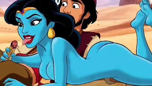 Genie-mädchen wichs schwanz zu adaddin. Märchengeschichte