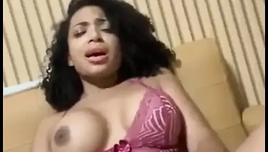 My girlfriend caresses her alone in her room