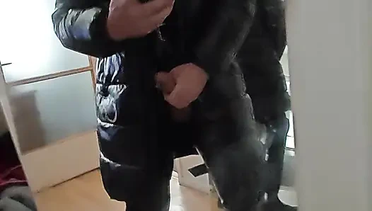 ShinySam1, glänzend, catsuit, reitstiefel ...