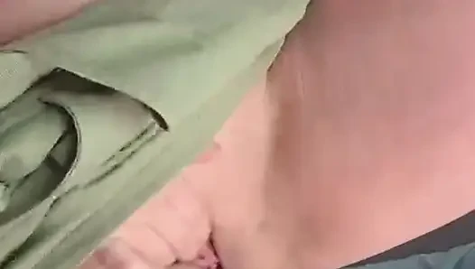 Public pussy fingering orgasm