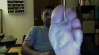 Straight guys feet on webcam #105