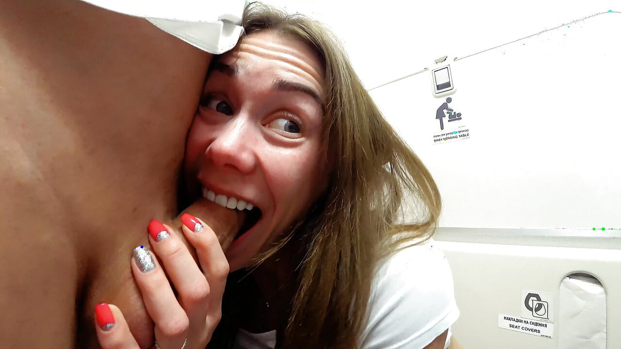 Mile High Thrill: Risky Lavatory Fuck in the Airplane's Tight Quarters - Mia Bandini