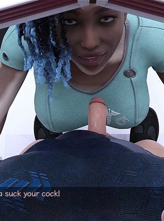 Varada en el espacio - chica vitiligo quiere polla en su boca