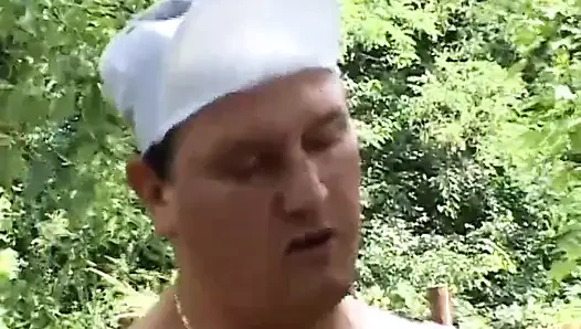 Huge body milf pussy fucking in the garden...cum in mouth
