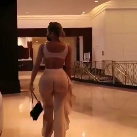 Sexy ass in sheer pants and thong