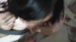 Cute Girl Using Her Mouth