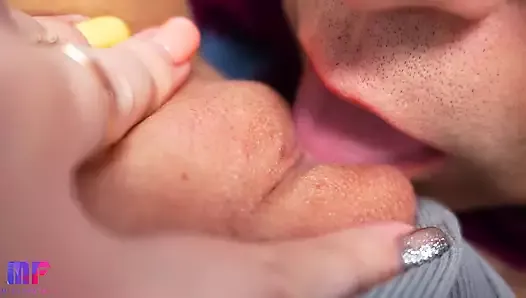 Licked the pussy of his stepsister