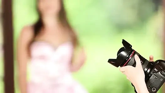 Sweet lesbian girls pleasure each other outdoor