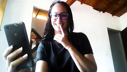 Latin Girl in Public Doing a Erotico Video for Her BF