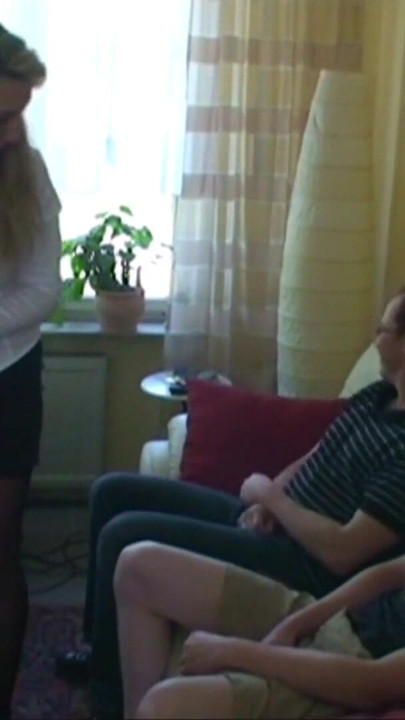 Thrilling moment from "German Mature Teaches Monster Cock Stepson and Friend to Fuck"