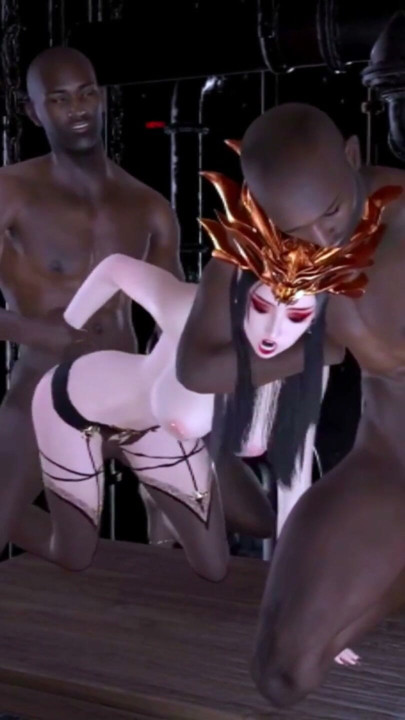 Medusa Queen tiene un trío con dos BBC - Hentai 3D V107 | Clip 1