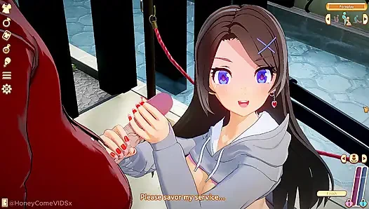 HoneyCome - Momo story part 1 - Custom Character - First meeting and oral - Uncensored