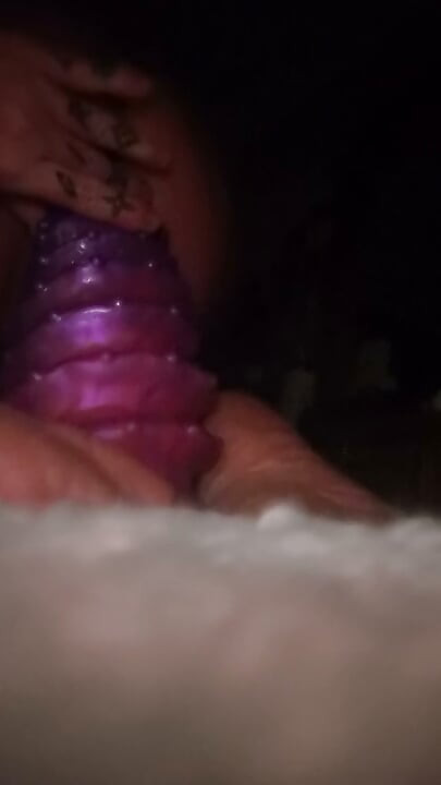 Slack hole whore fucks monster dildo