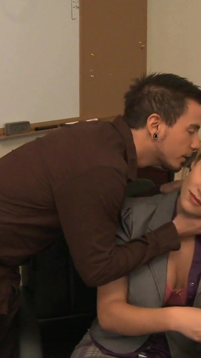 Must-see moment from "Blonde MILF gets hard pounding doggy style from young office"