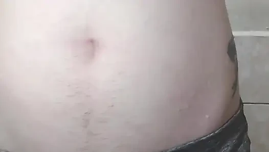 I Caress, Squeeze and Inflate My Hairy Belly
