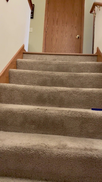Jaw-dropping moment from "Stoking and dildo on the stairs"