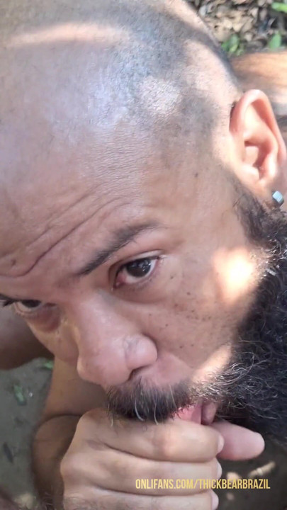 Caught on the trail: I met a guy and sucked his cock until I came in my mouth. | Clip 1