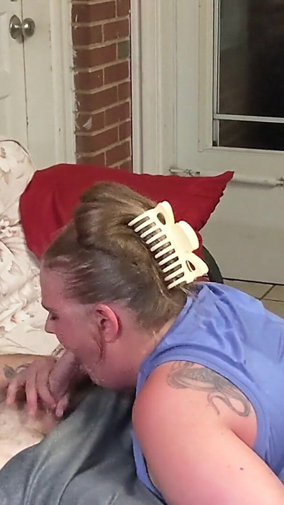 Unforgettable moment from "Cheating wife caught giving the neighbor a blowjob and smoking!"