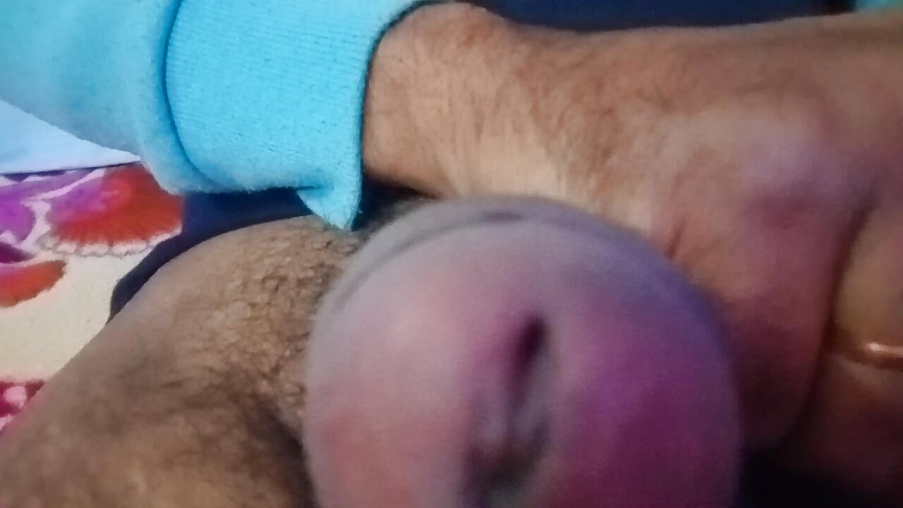 I satisfied myself with my hand