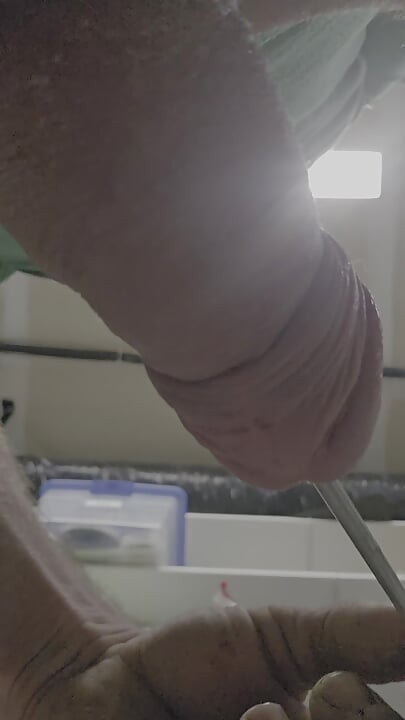 Sounding hard cock and cumming