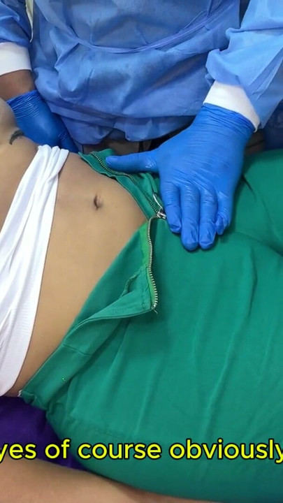 Perverted doctor took out his cock and caught the patient putting it in her pussy | Clip 1