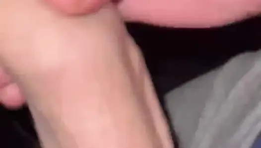 Daddy Cums on Melove Sexy Small Feet