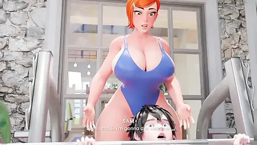 Gwen from benten dientot waktu lagi olahraga. Cewek itu ngeliat kontolku dan ngentot kontolku habis-habisan