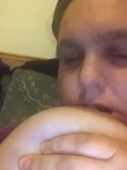 BBW boob lick