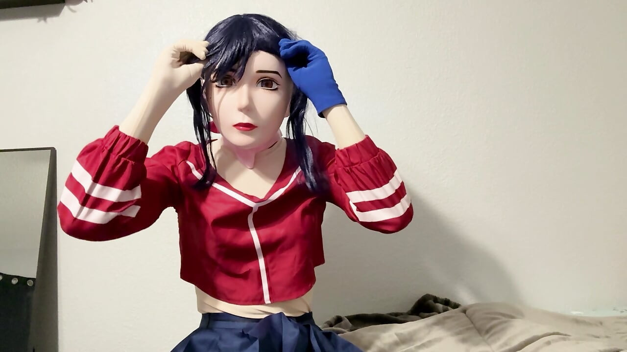 Kigurumi Mask cosplay thủ dâm và Estim