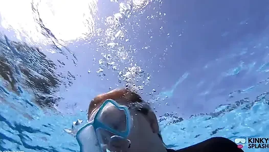 Underwater Blowjob Challenge - Gagging on My Sinking Dildo
