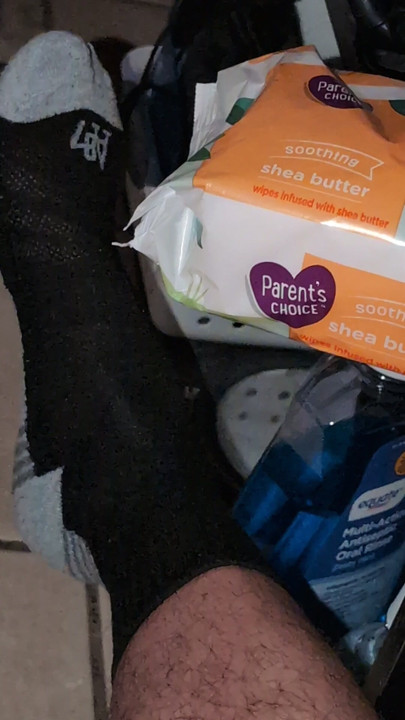 Rub My Tasty Slippery Brown Cock in Some Sexy Black Aero Socks