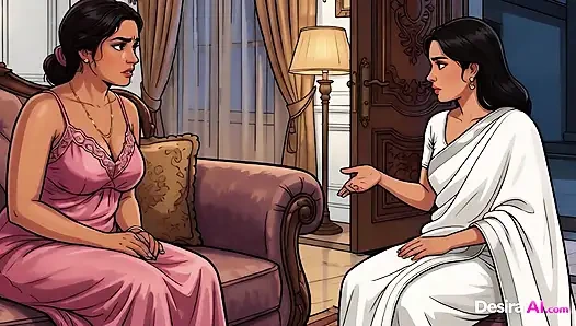 Jaya Melts in His Arms, Taking Him Deep in Every Slow Thrust - AI Generated