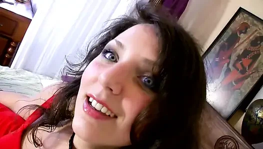 Nathalie Hot sex with big titted milf in red lingerie