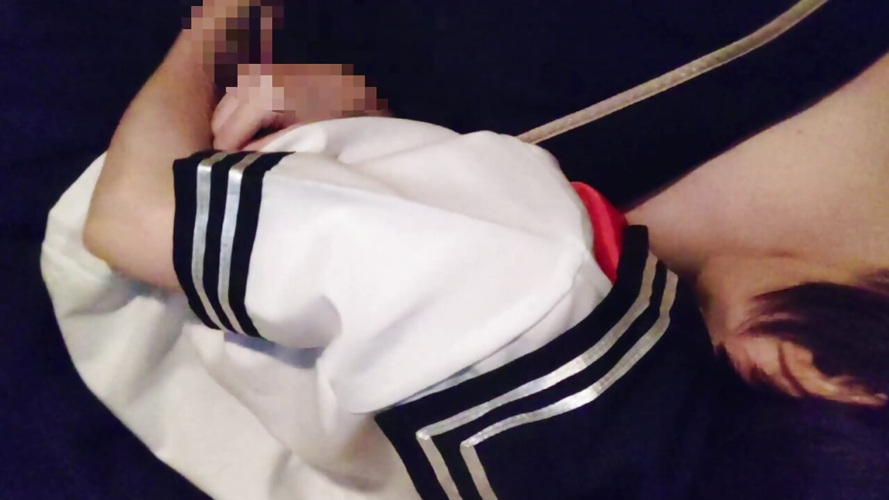 Kremówka na dziewczynę w garniturze żeglarzowym, Amatorska fotografia, Cosplay, Obciąganie, Cunnilingus, Palcówka