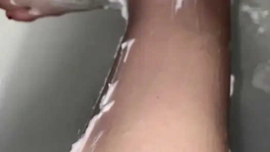 Hairy Legs Shaving Close up
