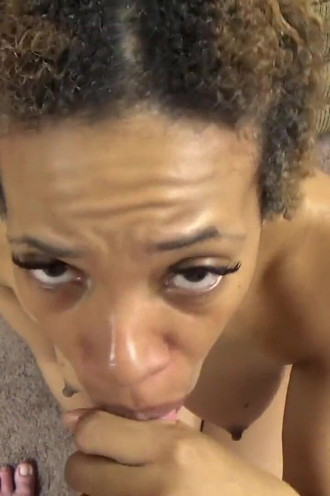 Russian MILF Krazzy auditions for porn by swallowing a stiff cock