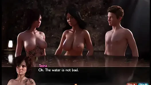 Treasure of Nadia - 22 - oyun - rol yapma - 2 orta yaşlı seksi kadınla nehirde 3'lü grup