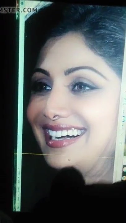 Shilpa shetty close up face cum