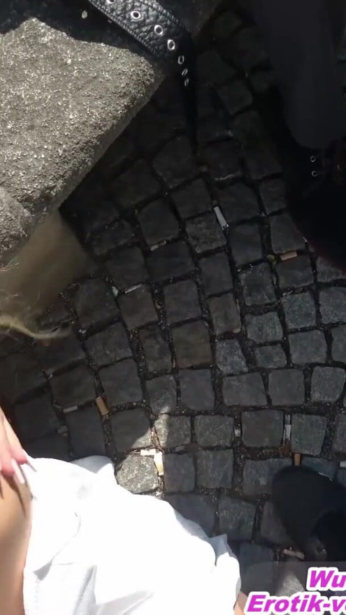 Real Public flashing, Sex on the Street with German amateur slut | Clip 1