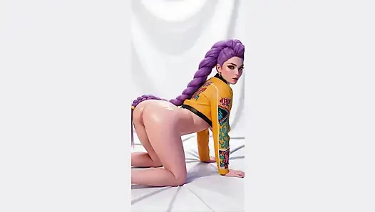Rumi from KPOP Demon Hunters Dancing Naked (Cartoon 3D Ai) 01