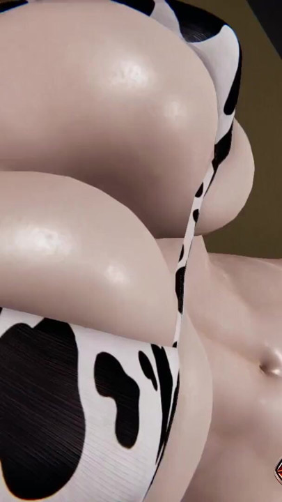 3D Hentai Huge Tits Anime Girl in Cow Cosplay in Subway - Spanking & Whipping Until Her Ass is Red, Pussy Fingering Squirt | Clip 3