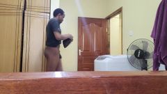 Public Men's Bathroom Stall Door Opened, Unlocked, Understall