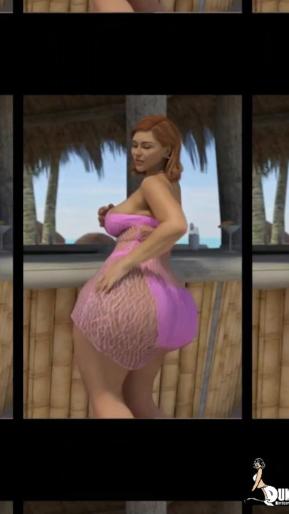 Mrs. Keagan Shakin' that ass on the beach.